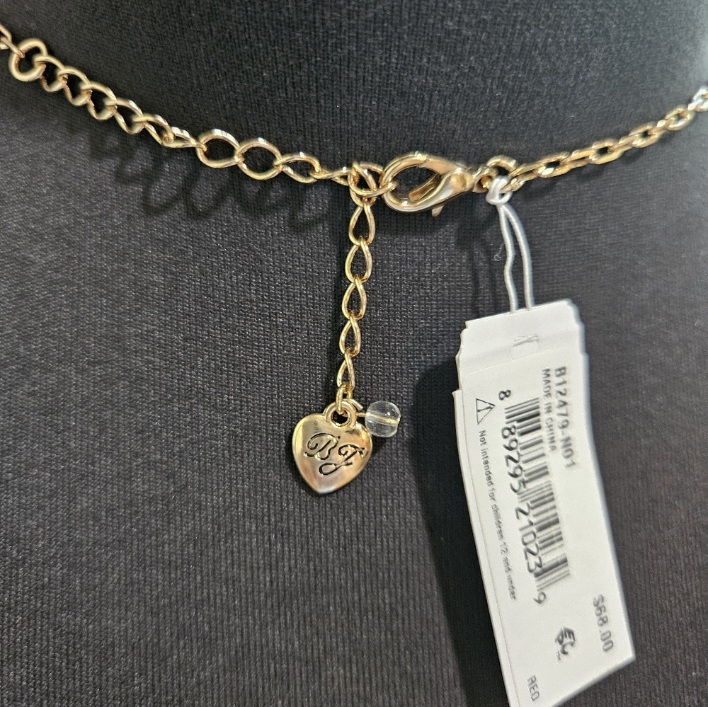 Betsey Johnson Surreal Forest Shakey Flower Collar Necklace Multi Crystals NWT - Picture 5 of 14